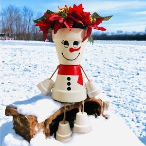 FLOWER POT SNOWMAN